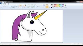 Dibujos para niños con Paint: Cómo dibujar un Unicornio ...