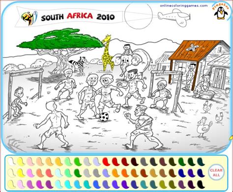 Dibujos para pintar en el ordenador de fútbol | Sudáfrica ...