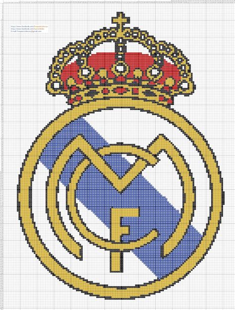 Dibujos Punto de Cruz Gratis: Escudo Real Madrid Punto de Cruz