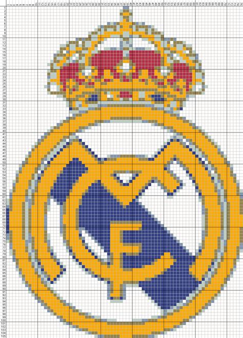 Dibujos Punto de Cruz Gratis: Escudo Real Madrid   Punto ...