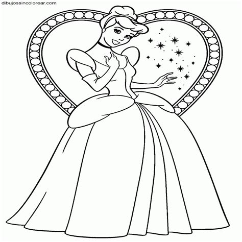 Dibujos Sin Colorear Dibujos De Cenicienta Princesa Disney ...
