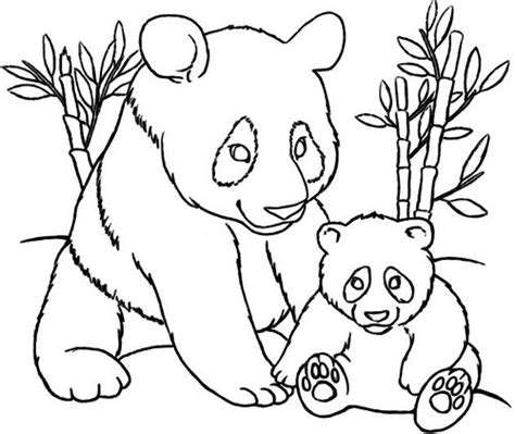 Dibujos Tiernos de Osos Panda para Colorear e Imprimir ...