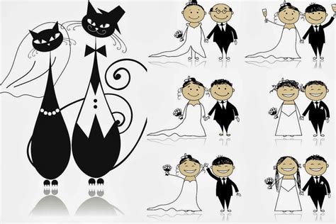 Dibujos y caricaturas de novios de bodas frases amor ...