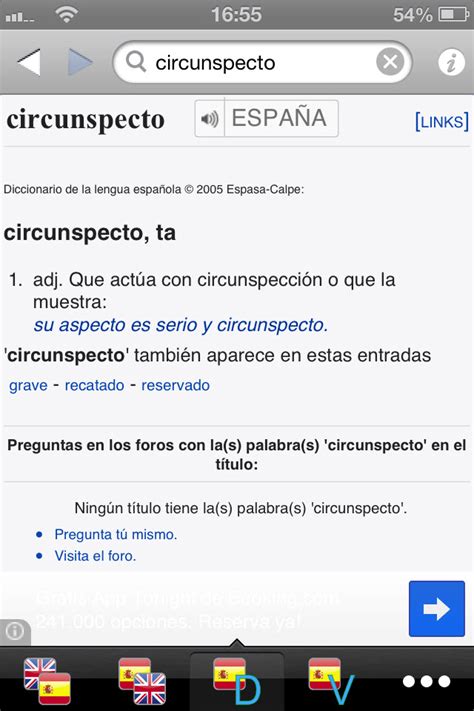 Diccionario WordReference.com para iPhone   Descargar