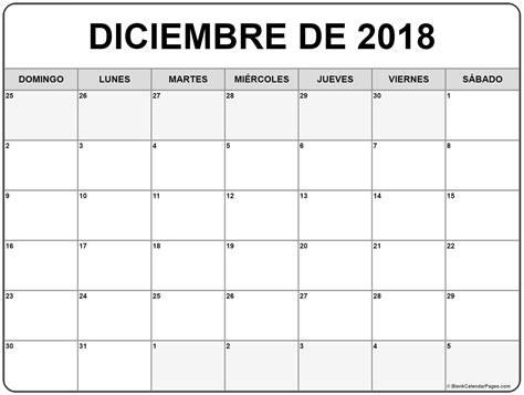 diciembre de 2018 calendario gratis | Calendario de