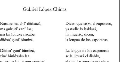 Didxaza Traducciones Mexico.: zapoteco  poema  gabriel ...
