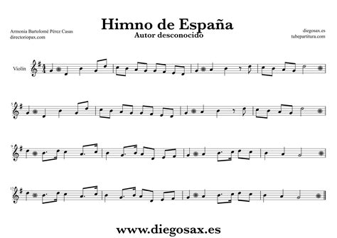 diegosax: Himno Nacional Español Partitura del Himno de ...