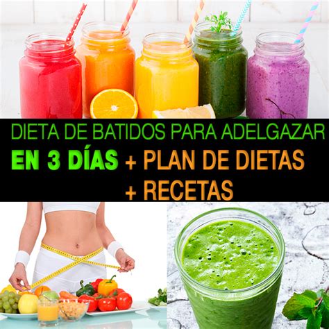 Dieta De Batidos Para Adelgazar En 3 Días + Plan De Dietas ...