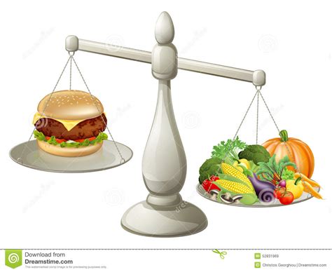 Dieta Equilibrada De La Consumición Sana Ilustración del ...