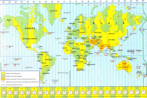 Diferencia Horaria Entre Paises del Mundo con Mapas ...