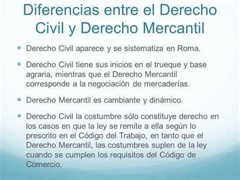 Diferencias entre el Derecho Civil y Derecho Mercantil ...