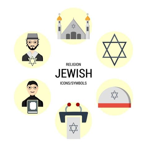 Diferentes iconos de la religión judía | Descargar ...
