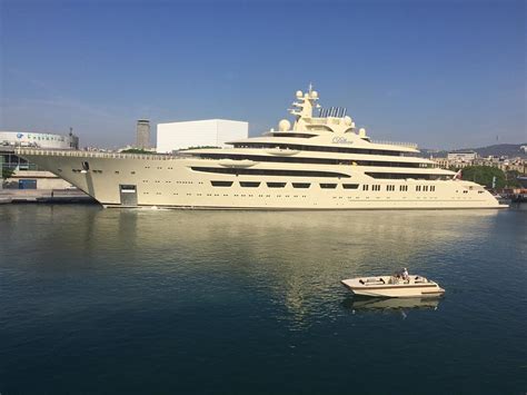 Dilbar spotted in Barcelona, Spain   Yacht Harbour