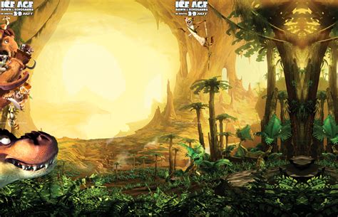 Dino World from Ice Age 3 Desktop Wallpaper