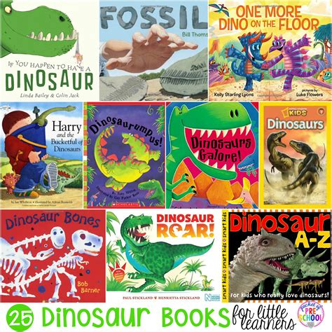 Dinosaur books for preschool, pre k, and kindergarten