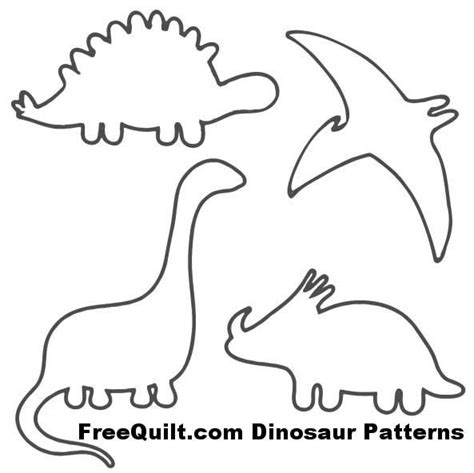 Dinosaur Patterns   Free Quilt Patterns for 4 Dinosaurs