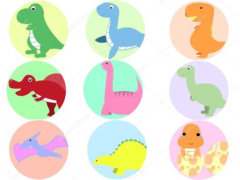 Dinosaurio de dibujos animados de color — Vector de stock ...