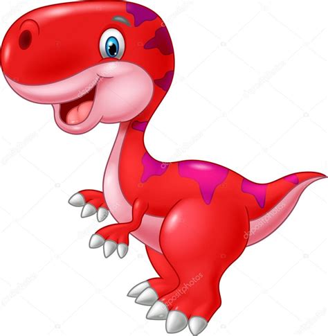 Dinosaurio feliz de dibujos animados — Vector de stock ...