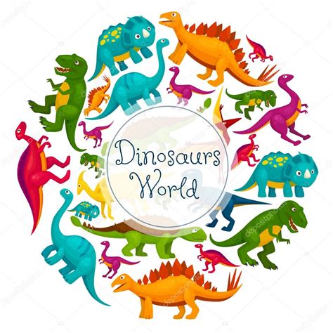 Dinosaurios Animados. Sin Marco De Dibujos Animados D Nios ...