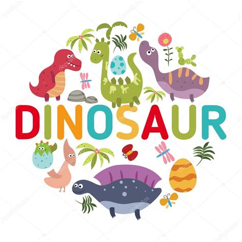 Dinosaurios Animados. Sin Marco De Dibujos Animados D Nios ...