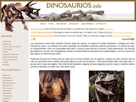 Dinosaurios.Info: Dinosaurios. Fósiles, historia y ...