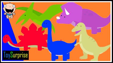 Dinosaurios te enseñan los colores. En español para niños ...