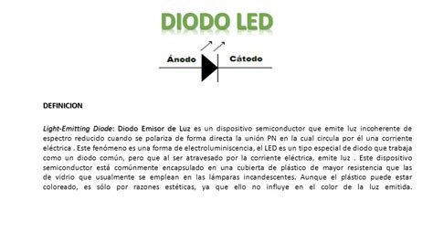 DIODO LED DEFINICION Light Emitting Diode: Diodo Emisor de ...
