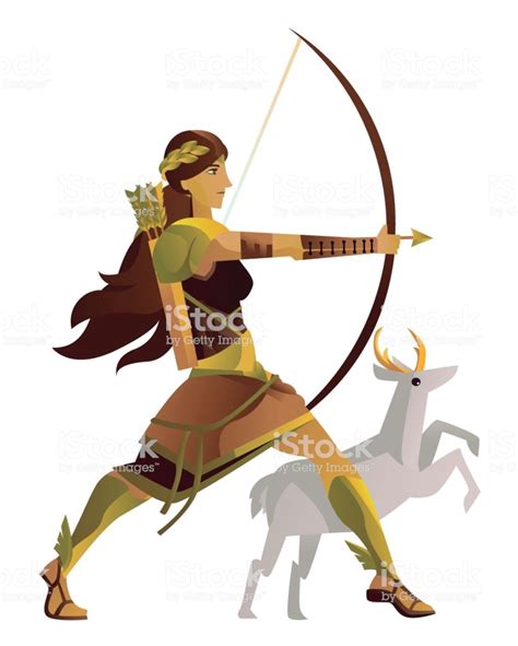 Diosa De Mitología Griega Romana De Diana Artemisa De Los ...
