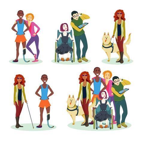 Disability character collection Vector | Premium Download