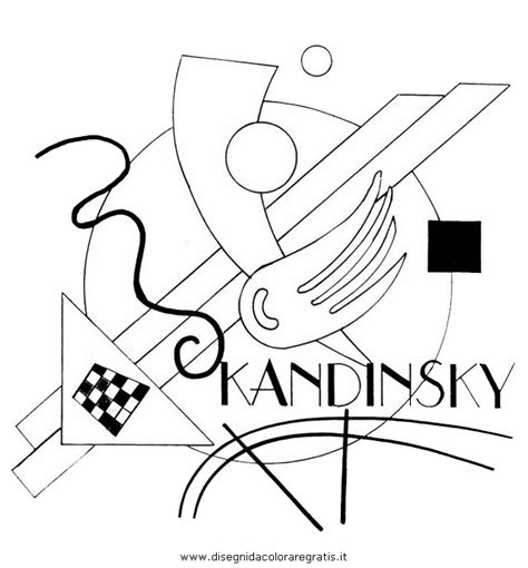 Disegno Kandinsky 08 misti da colorare