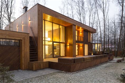 Diseño de casa de madera de dos pisos