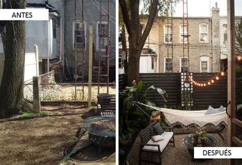 Diseño de exteriores: el antes y después de un patio pequeño