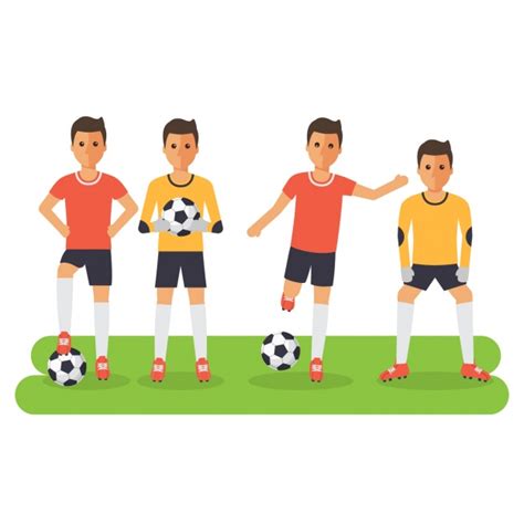 Diseño de jugadores de fútbol | Descargar Vectores gratis