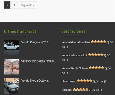 Diseño de página web de anuncios clasificados de segunda ...