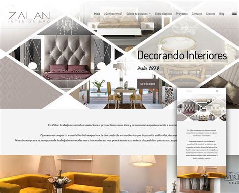 Diseño de página web Zalan Interiorismo | Bluefactory Studios