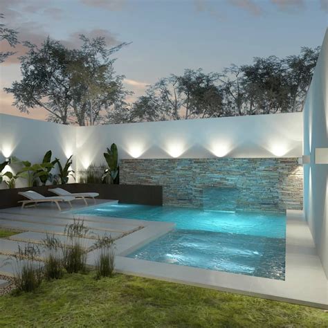 Diseño de patios pequeños con piscina : Piletas de estilo ...