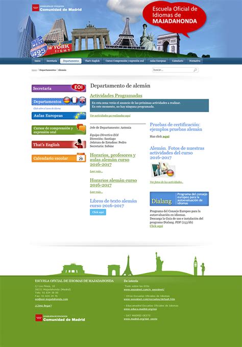 Diseño web Escuela Oficial de Idiomas | Talem, diseño web ...