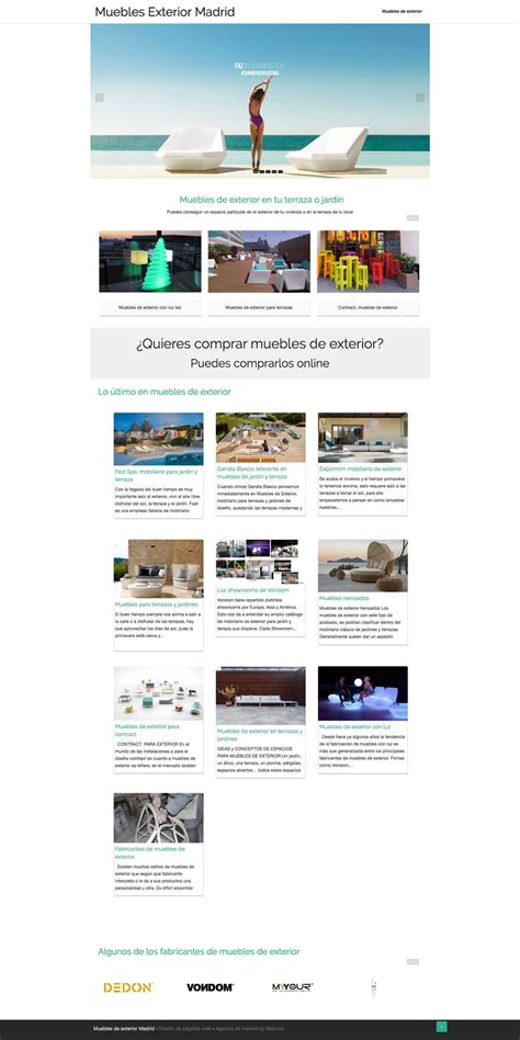 Diseño web para blog de Muebles de exterior Madrid   Jose ...