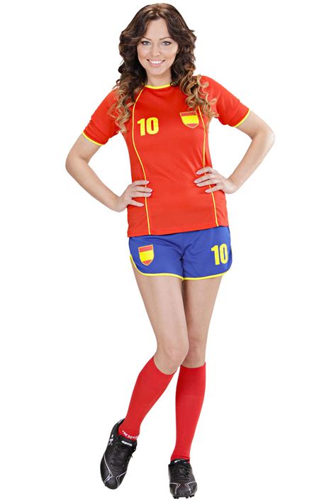 Disfraz de futbolista España mujer: Disfraces adultos,y ...