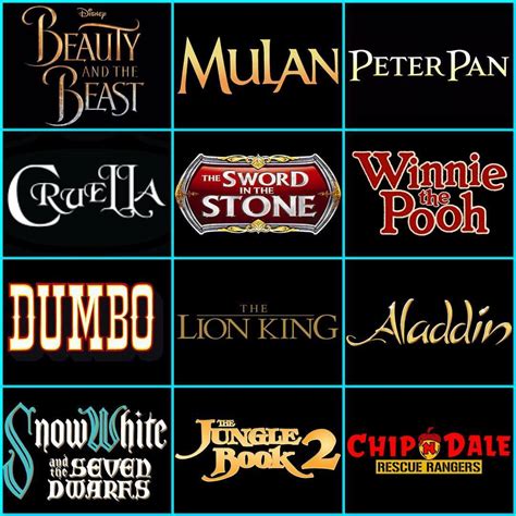 Disney Film Facts — UPCOMING LIVE ACTION REMAKES FROM ...