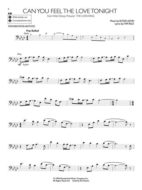 Disney Solos  Trombone Or Baritone   Book/Online Audio ...