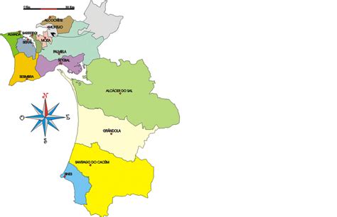 Distrito de Setubal   freguesias e munucipios