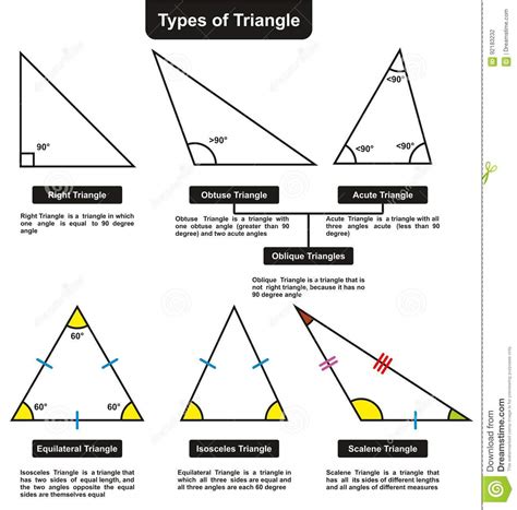 Diversos Tipos De Triángulos Con ángulos De Las ...