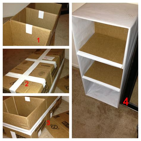 DIY 3 Tier Shelf from cardboard boxes! | creative ...