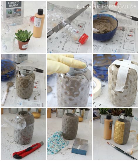 DIY: CÓMO HACER UNA PIÑA MACETERO DE CEMENTO / EL nido DE ...