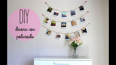 DIY decora tu cuarto con polaroids * Estilo tumblr   YouTube