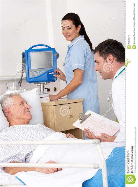 Doctor, Nurse And Patient In USA Hospital Stock Image ...