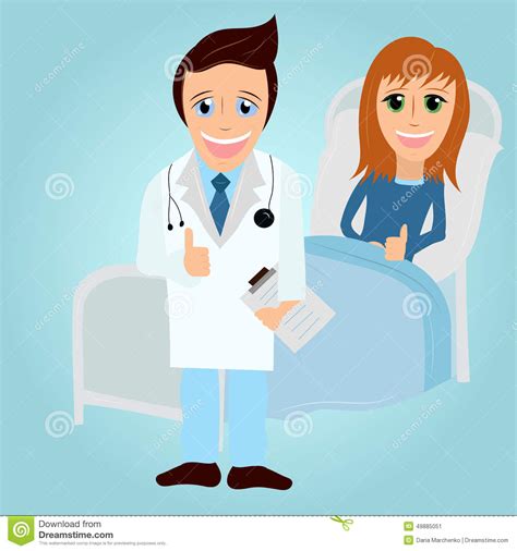 Doctor Y Paciente Ilustración del Vector   Imagen: 49885051