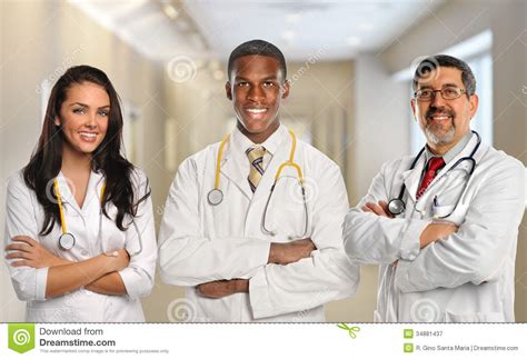 Doctors In Hospital Building Royalty Free Stock ...