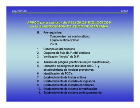 Documento EJEMPLO APPCC PARA CONTROL PELIGROS BIOLÓGICOS ...
